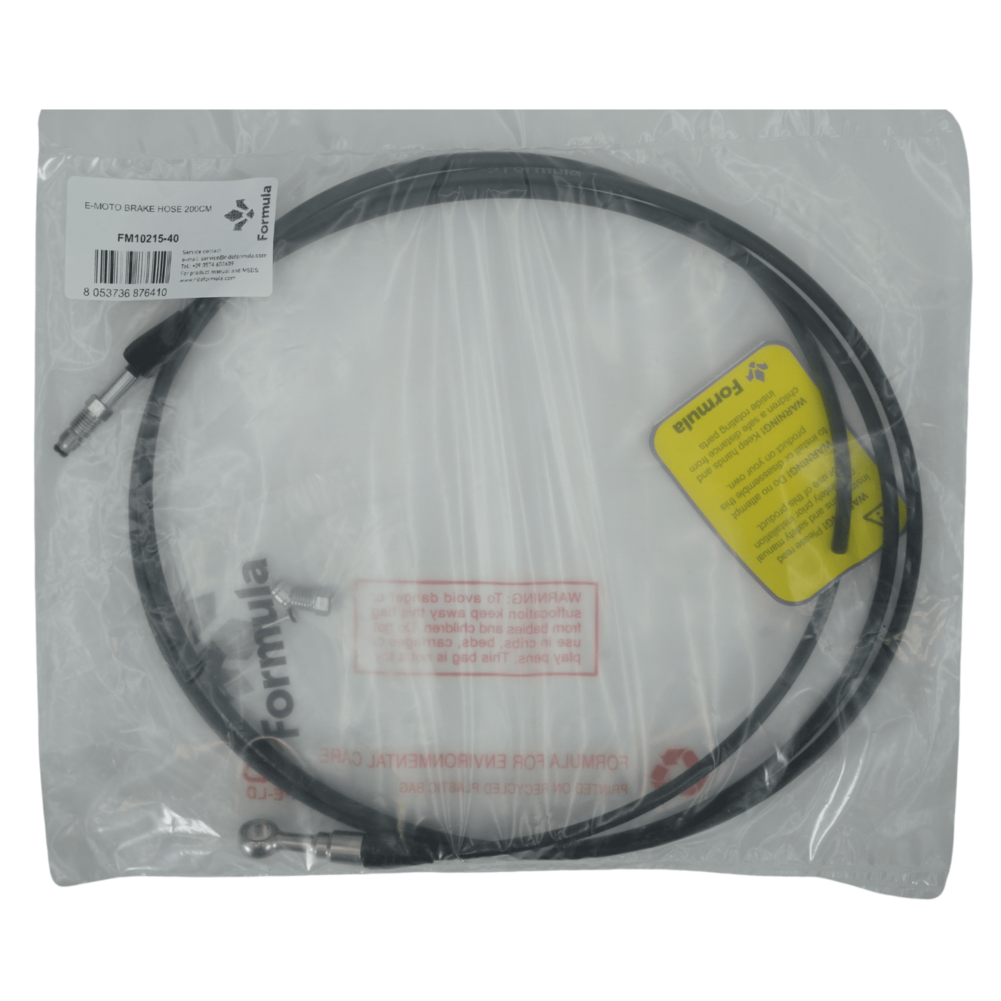 Formula Brake Hose Full Length (Light Emoto) - BLACKOUT moto