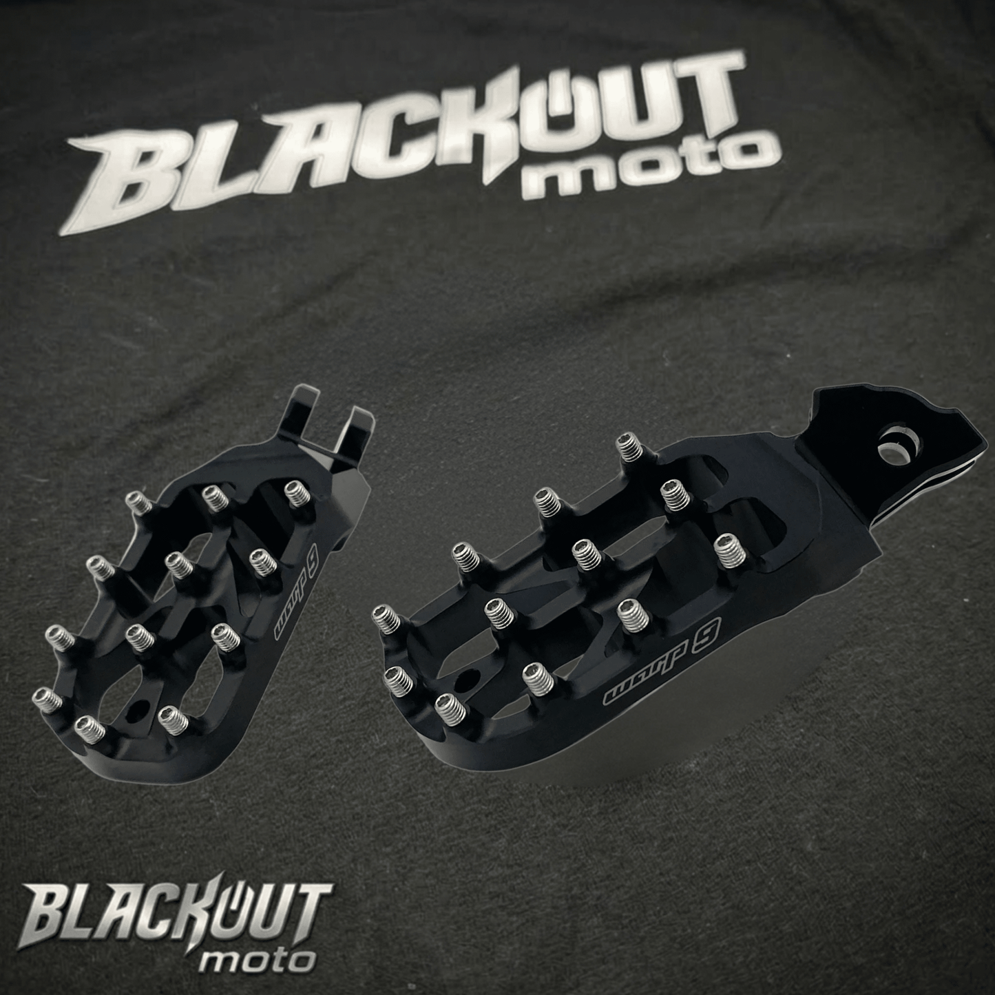 E - Moto Elite Foot Pegs - BlackOut Moto