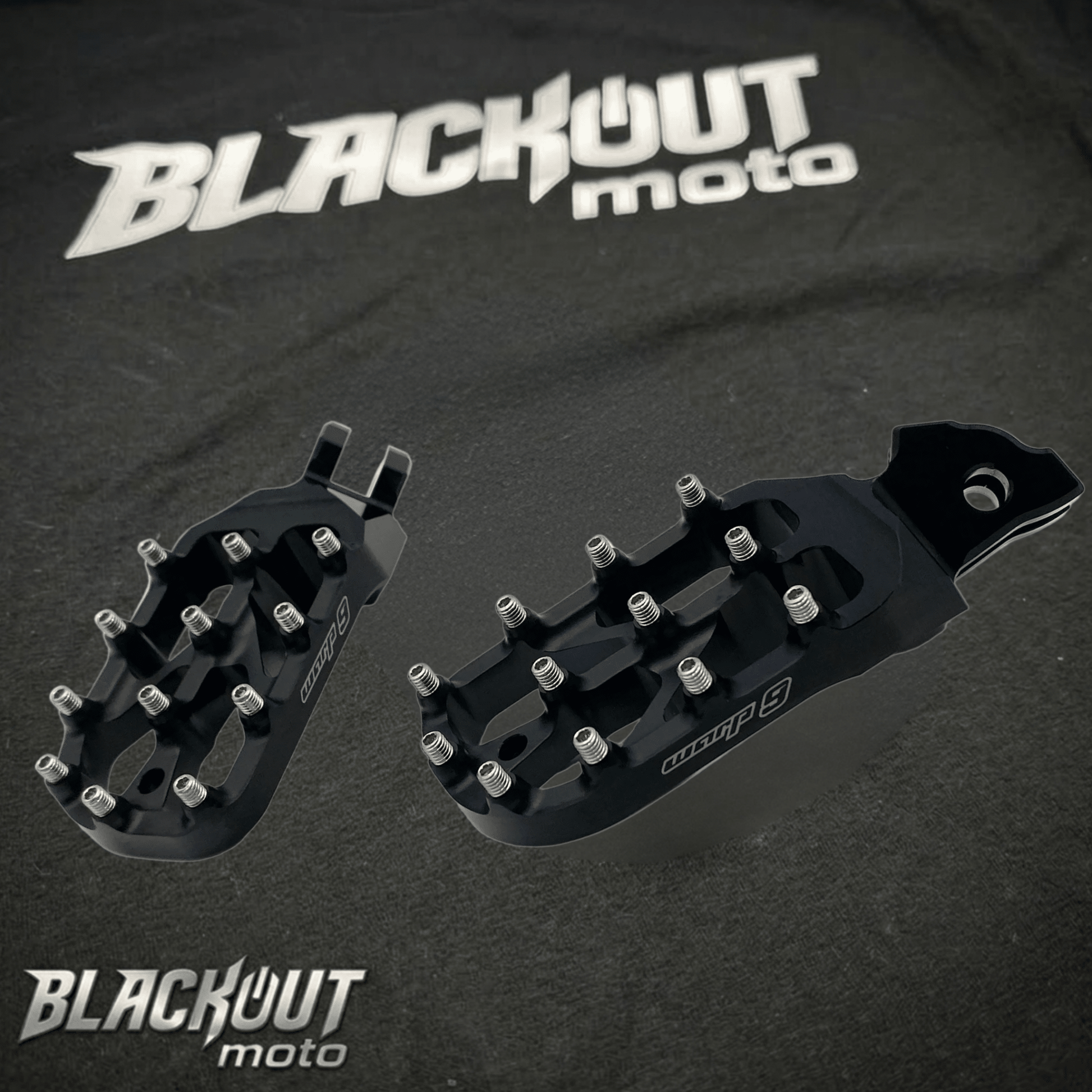 E - Moto Elite Foot Pegs - BlackOut Moto