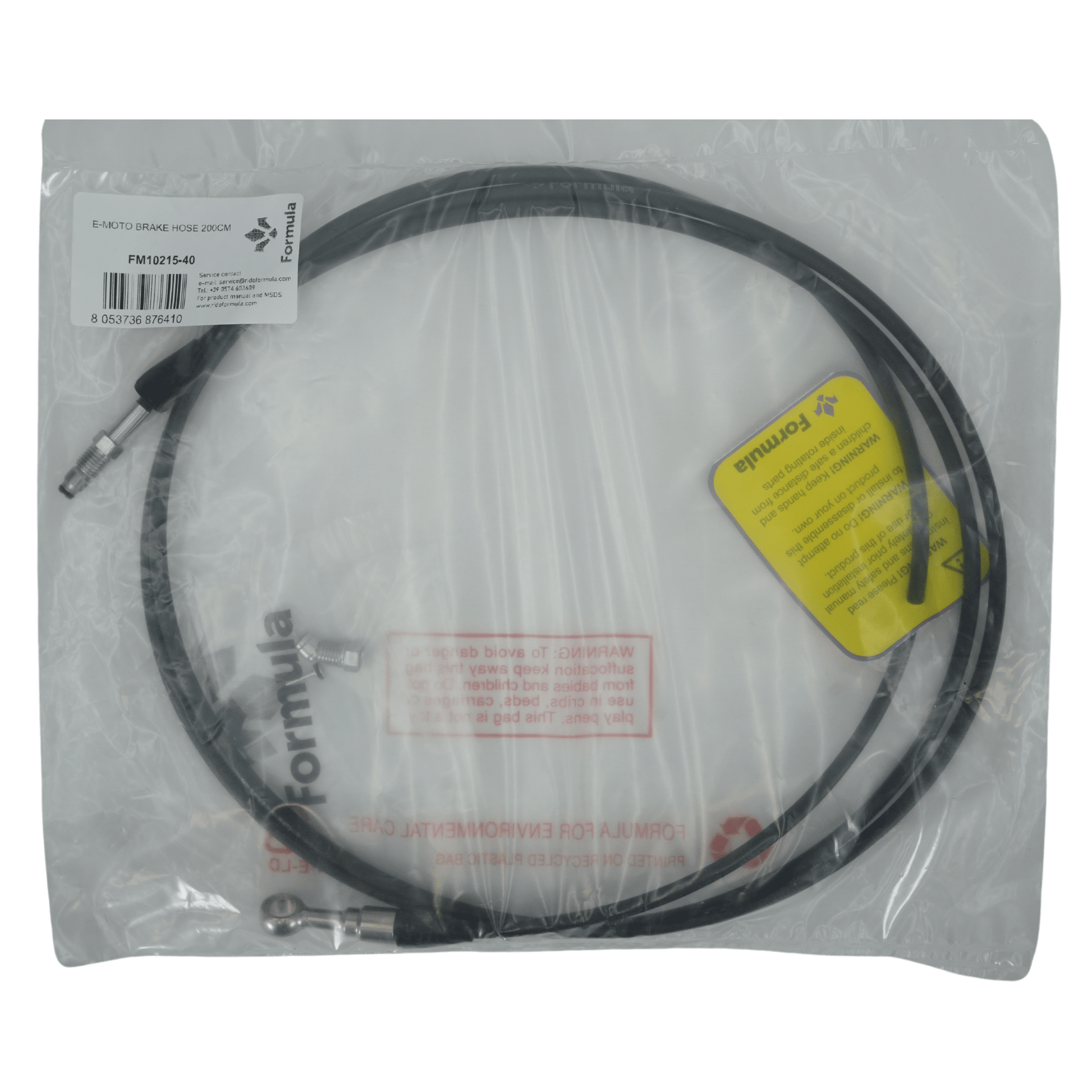 Formula Brake Hose Full Length (Light Emoto) - BLACKOUT moto