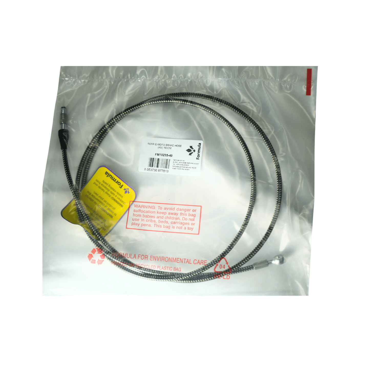 Formula Kevlar Rear Brake Hose (Light Emoto) - BLACKOUT moto