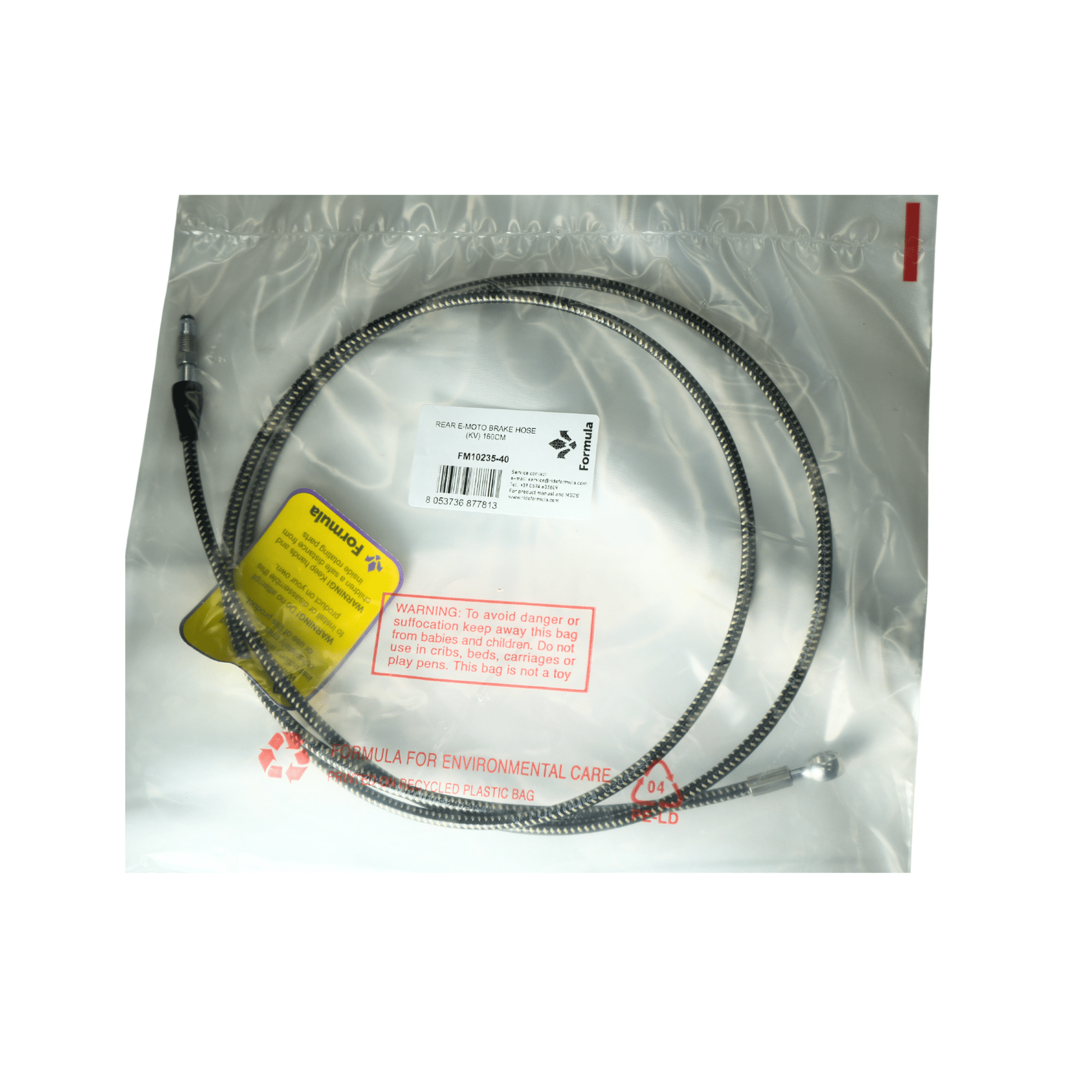Formula Kevlar Rear Brake Hose (Light Emoto) - BLACKOUT moto