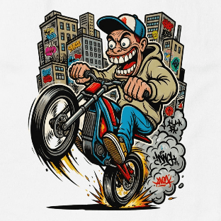 Rabid - MotoBros Tee - White - BLACKOUT moto
