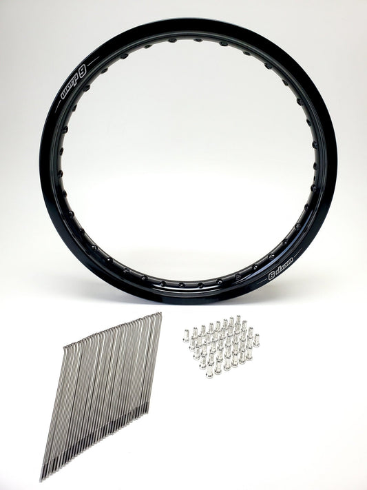 Rear Spoke And Rim Kit - BlackOut Moto