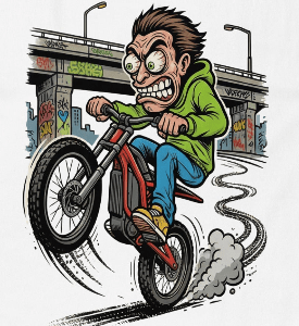 Sketched - MotoBros - White - BLACKOUT moto