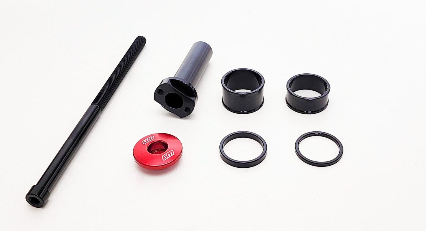 Stem Lock - W9 Fender Adapter Compatible - For forks without a fender mount on lower clamps. - BlackOut Moto