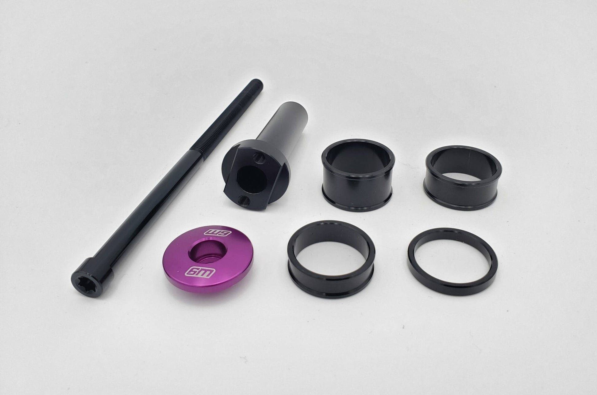 Stem Lock - W9 Fender Adapter Compatible - For forks without a fender mount on lower clamps. - BlackOut Moto