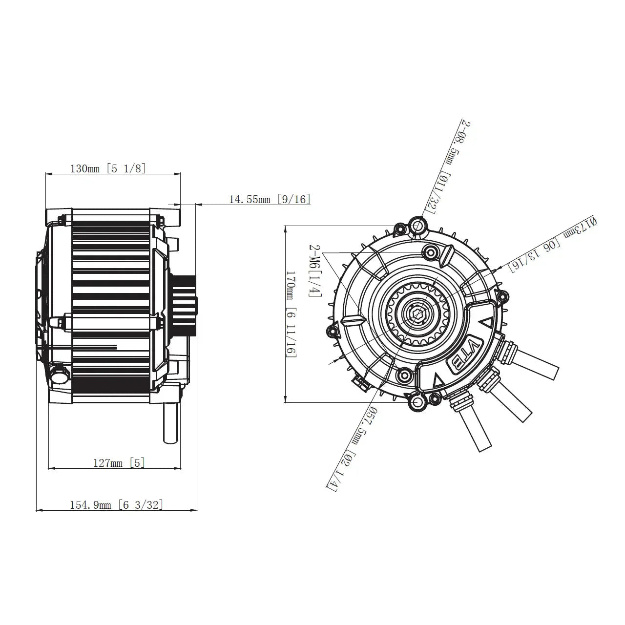 Ventus VTB Ryuga 52kW Motor - BlackOut Moto