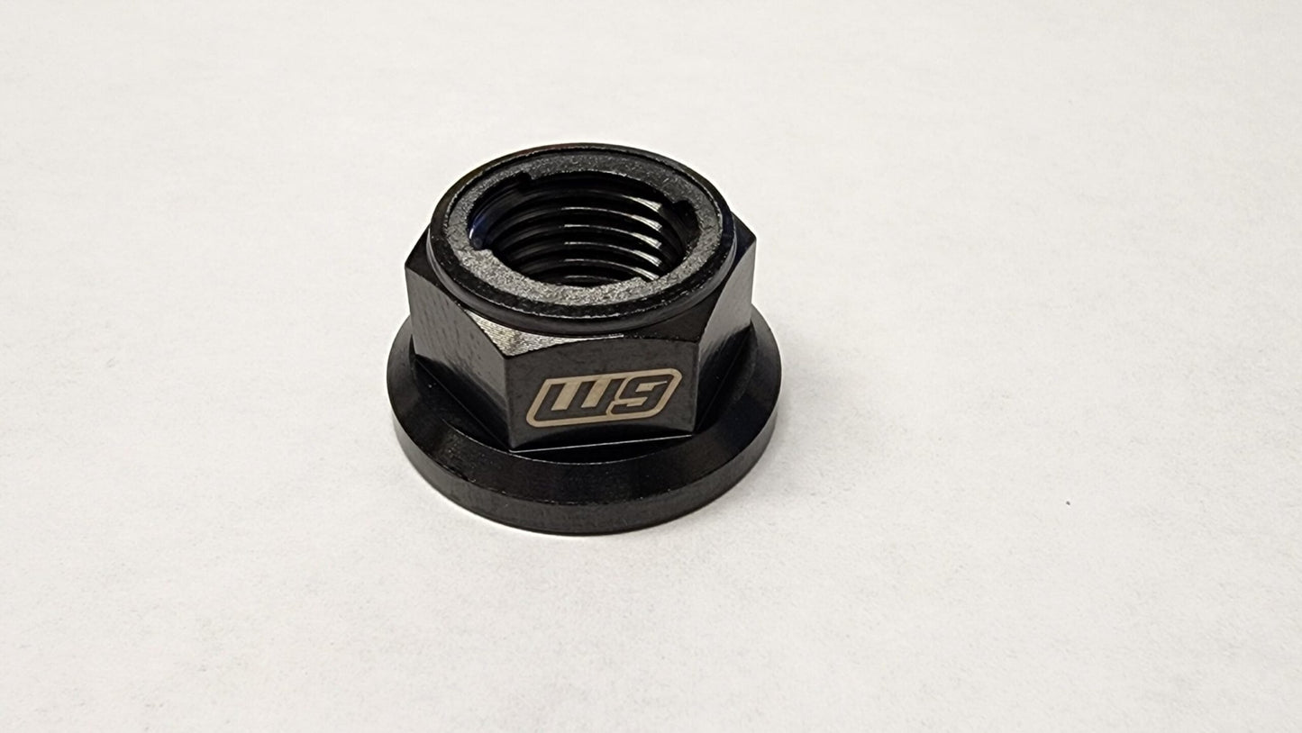 Warp 9 Titanium Rear Axle Replacement Nut - BlackOut Moto