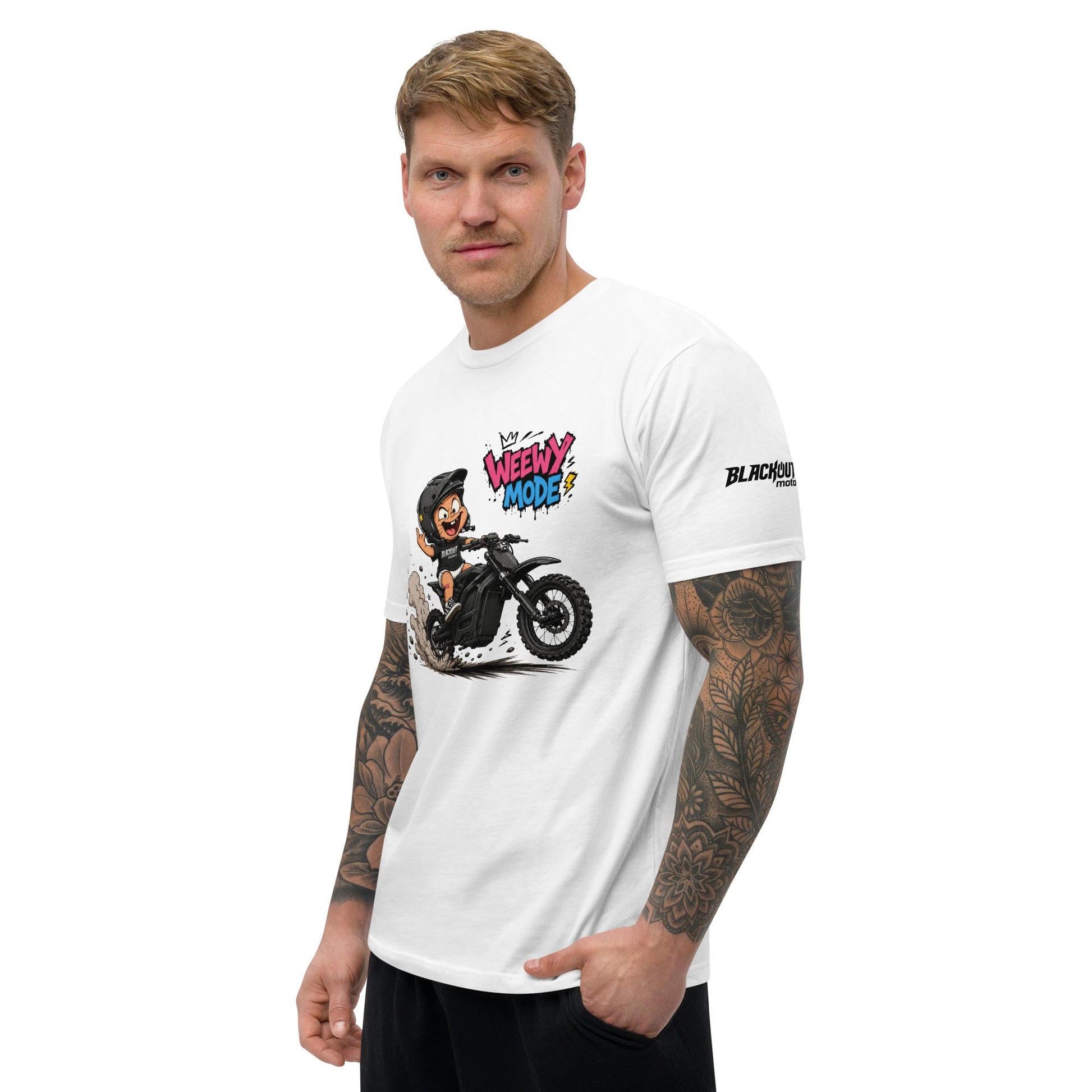 Weewy Mode - MotoBros - White - BlackOut Moto