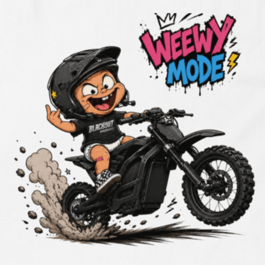 Weewy Mode - MotoBros - White - BlackOut Moto