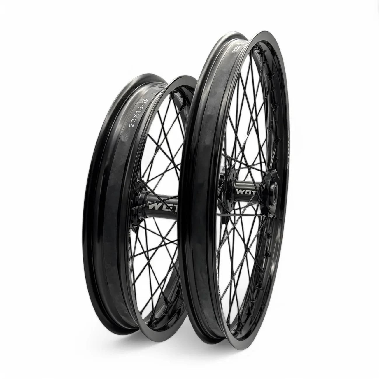 WGT Ultra Bee 21-18 Wheels - BLACKOUT moto